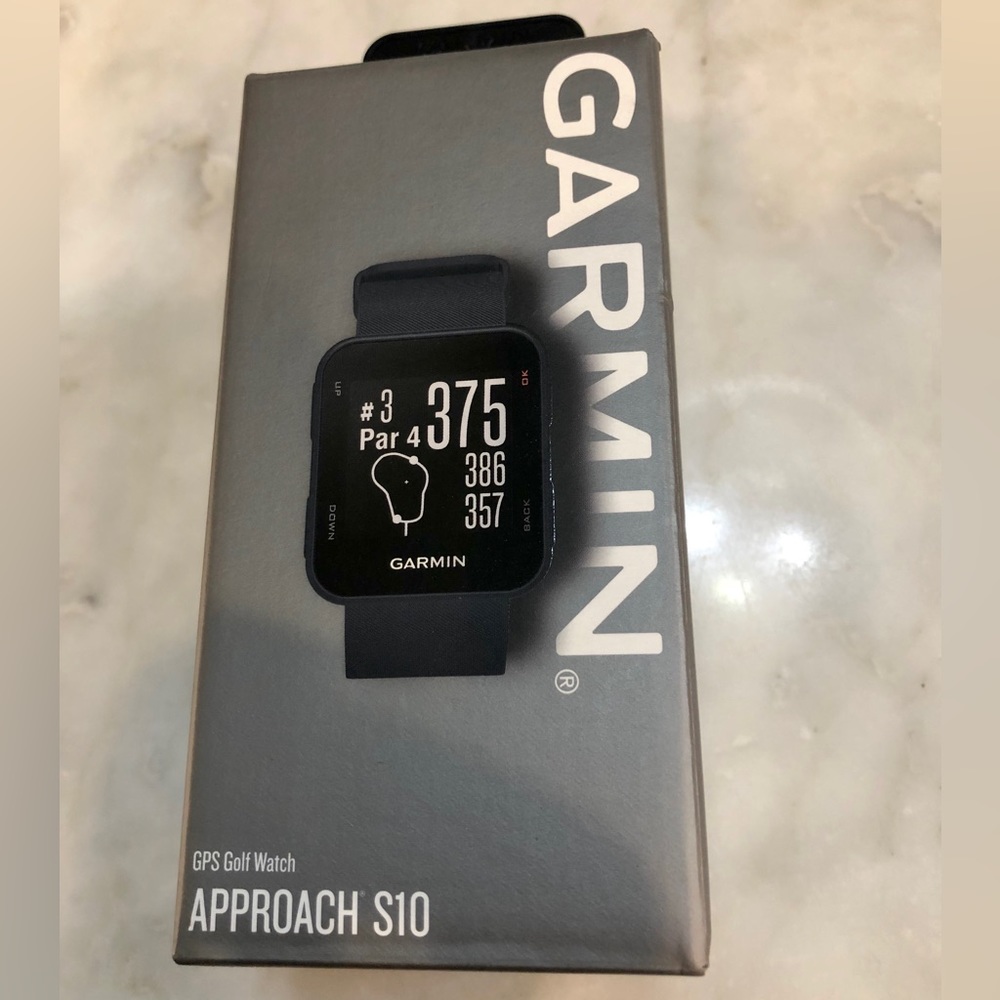 Garmin Approach S10 GPS Golf Watch New in Box Graphite Blue